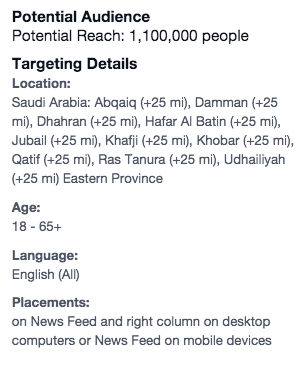 Eastern Province on Facebook ads